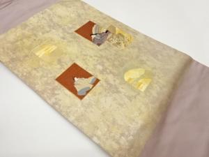 金彩蘇州刺繍百人一首模様名古屋帯